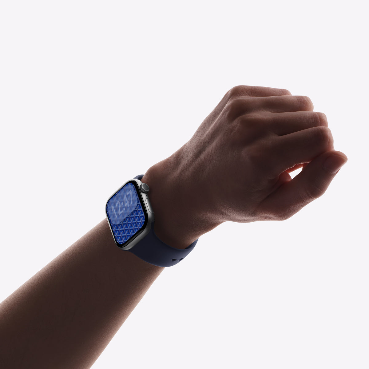 Blue Monogram – Apple Watch Wallpaper