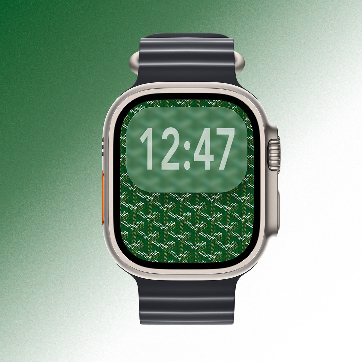 Green Monogram – Apple Watch Wallpaper