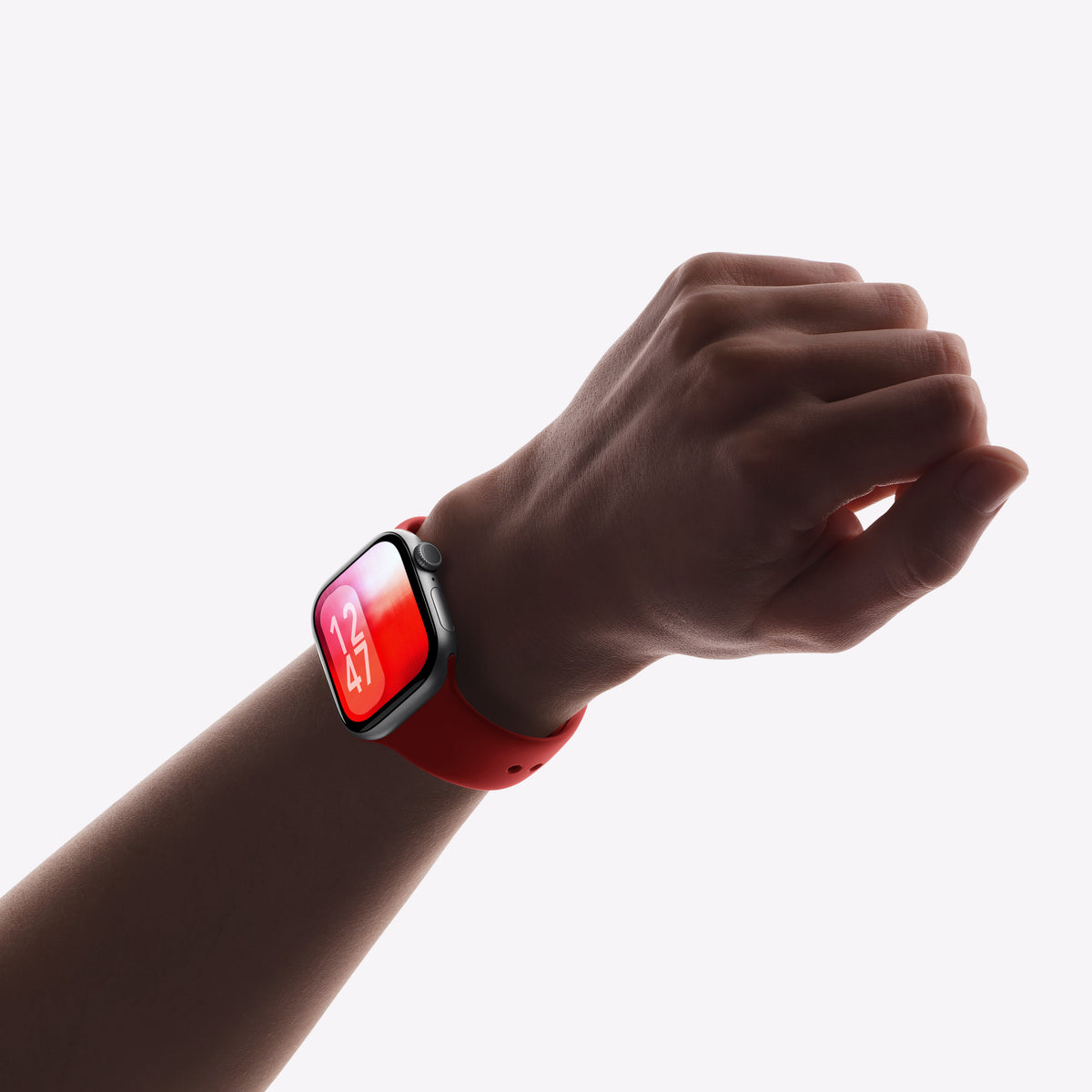 Minimal Dark Red – Apple Watch Wallpaper