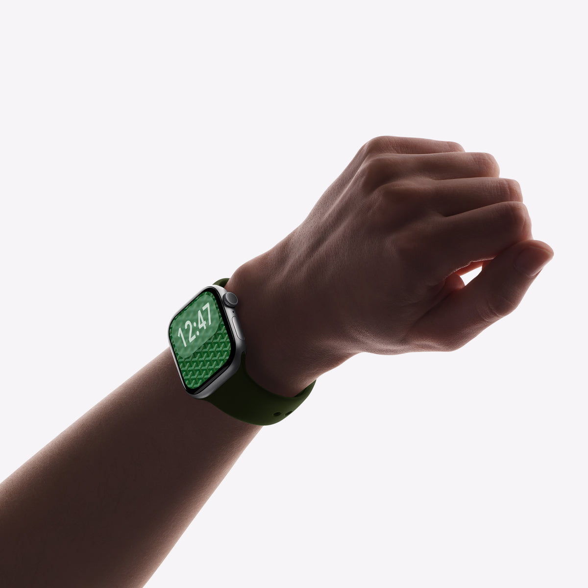 Green Monogram – Apple Watch Wallpaper