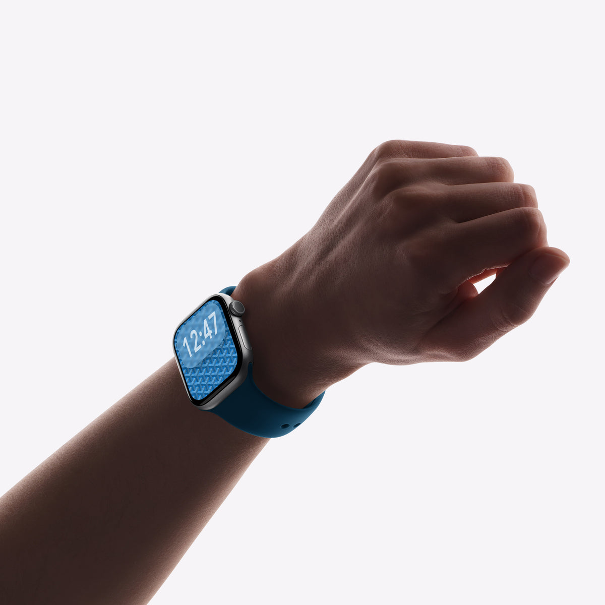 Light Blue Monogram – Apple Watch Wallpaper
