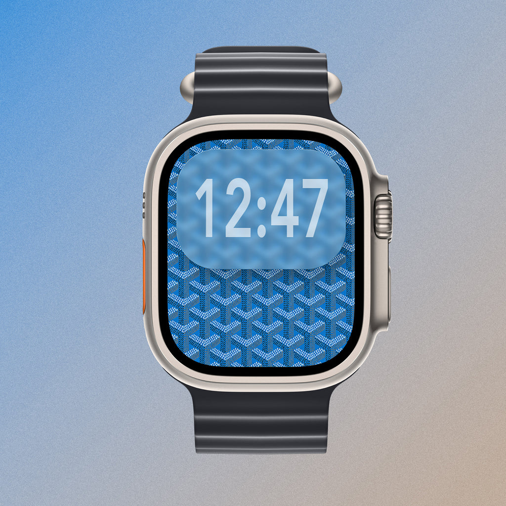 Light Blue Monogram – Apple Watch Wallpaper