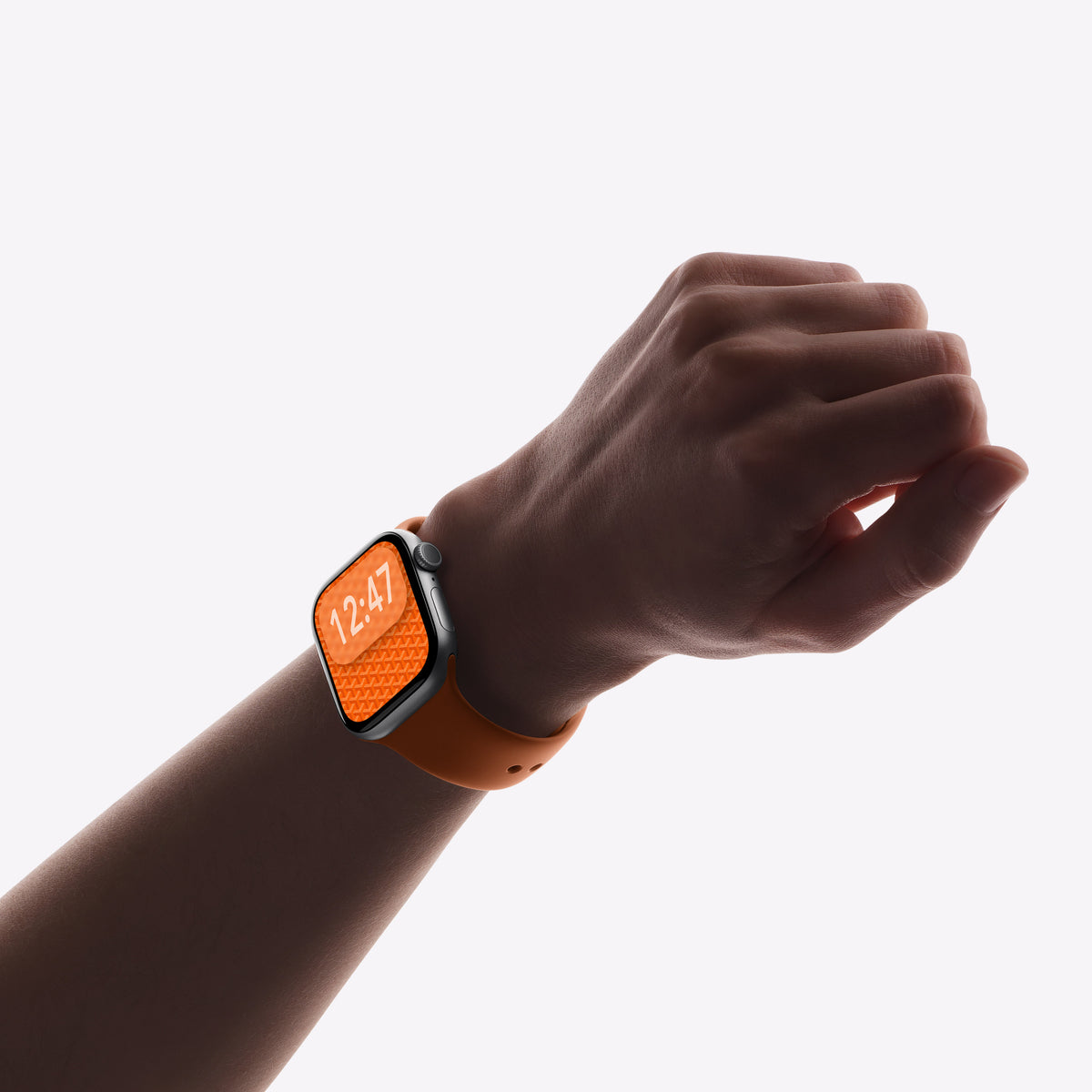 Orange Monogram – Apple Watch Wallpaper