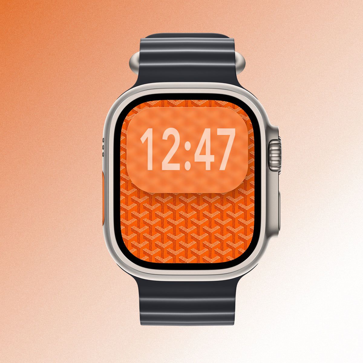 Orange Monogram – Apple Watch Wallpaper
