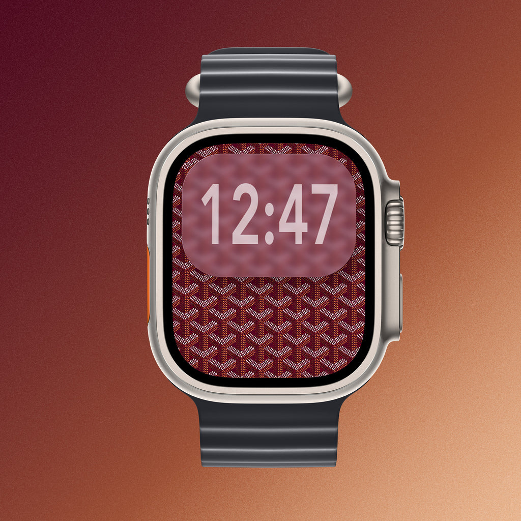 Dark Red Monogram – Apple Watch Wallpaper